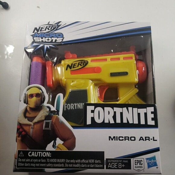 Fortnite Micro Shots 4 AR-L Nerf MicroShots Dart-Firing Toy Blaster - Picture 1 of 2